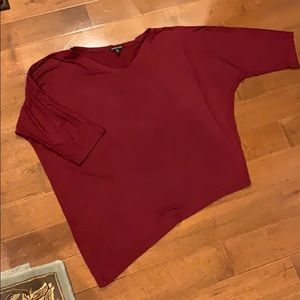 Eileen Fisher Red Asymmetrical hem shirt - XL